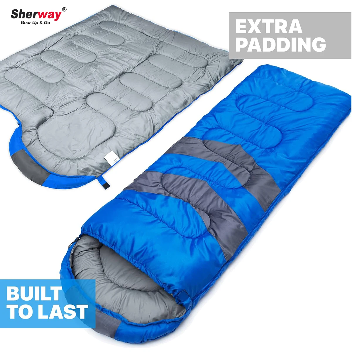 

Спальный мешок Sherway 3-сезонный, легкий, компактный, для взрослых, для теплой и холодной погоды, для походов и кемпинга, с компрессионным мешком