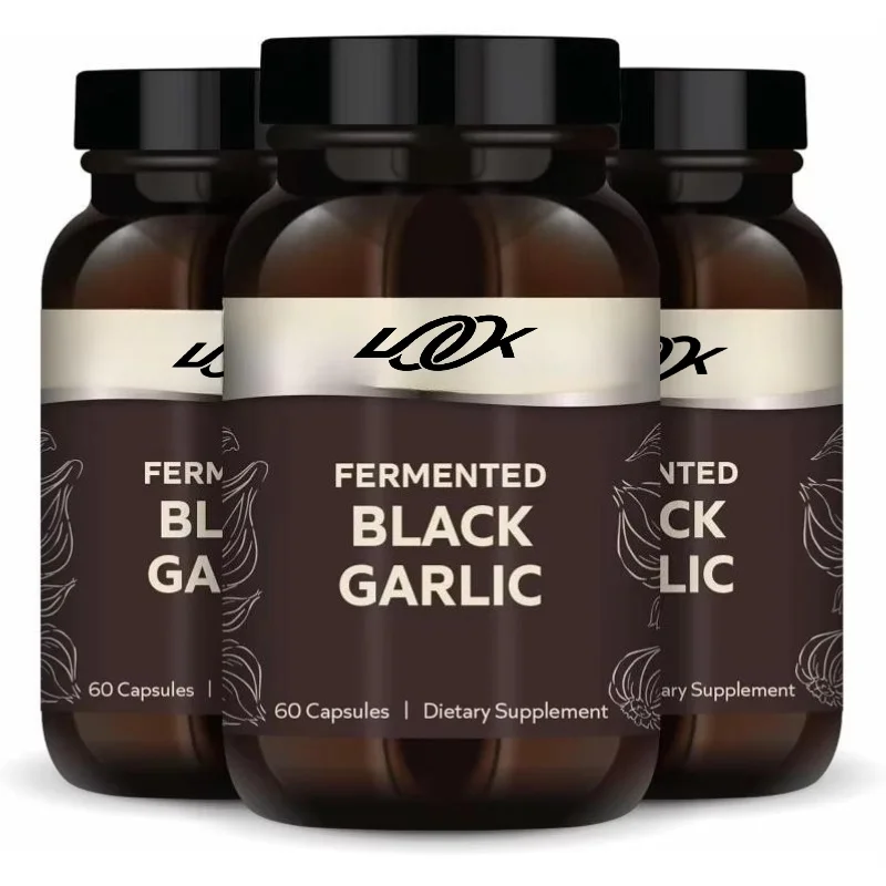Fermented Black Garlic - Antioxidant Supplement - for Immune, Cellular & Heart Health Support - Includes S-Allyl-Cysteine