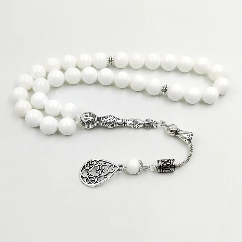 Tasbih Natural 5A white seashell ramdan gift bracelets arabic fashion jewelry accessories on hand muslim misbaha prayer beads