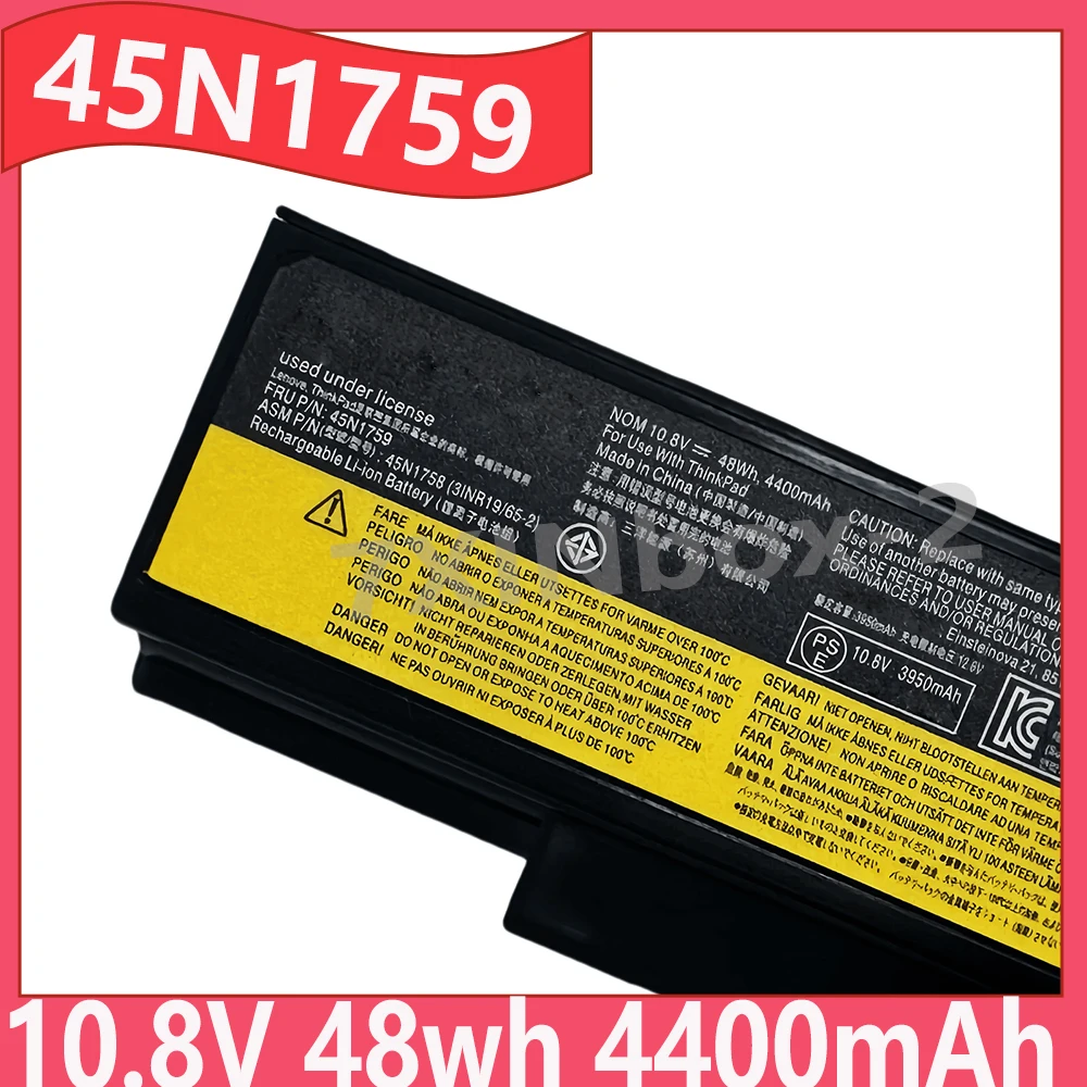 

45N1758 45N1759 10.8V 48wh 4400mAh Laptop Battery For Lenovo ThinkPad E550 E550c E555 E560 E565 series 45N1760 45N1761 76+