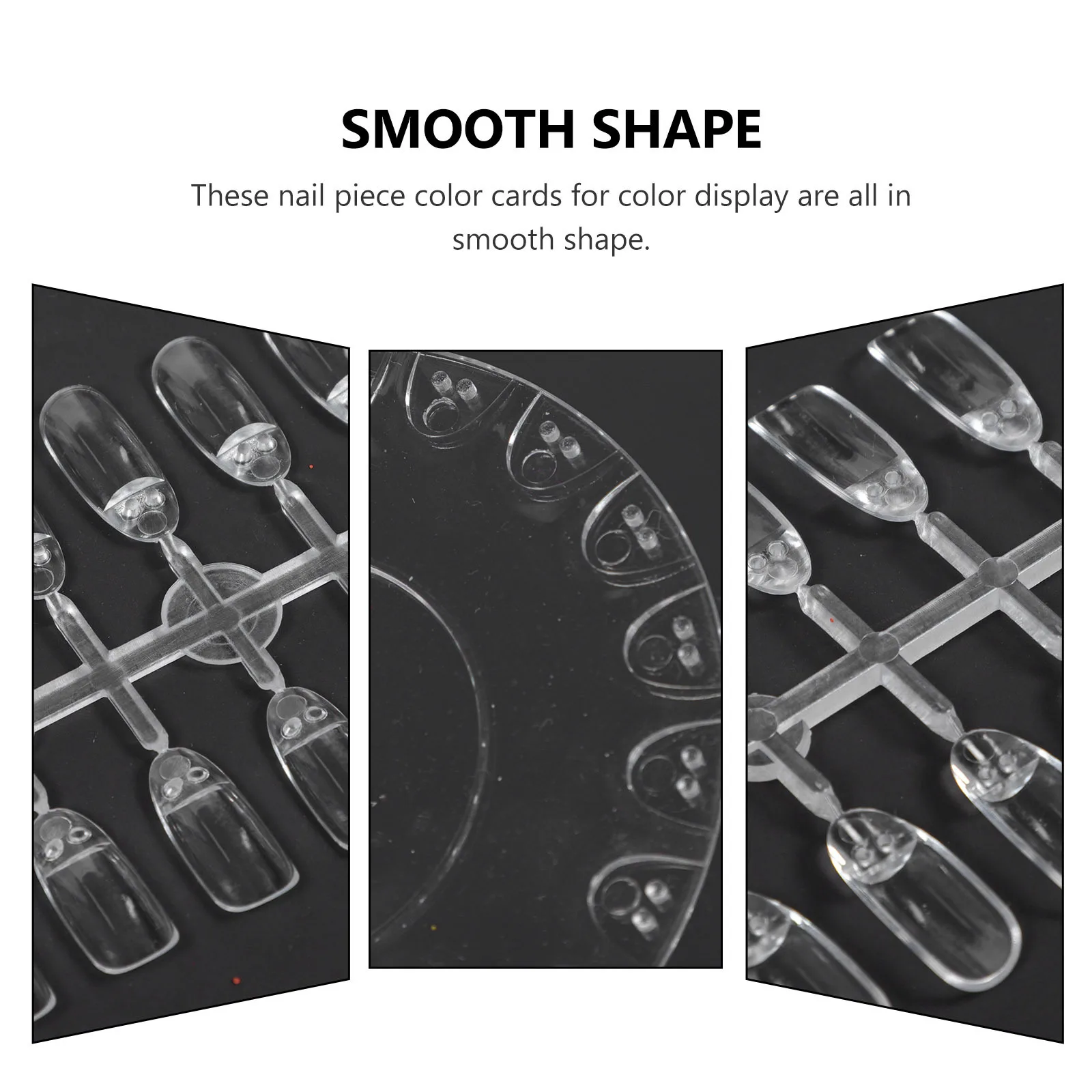 5セット マニキュア練習ボード 丸型 カラーディスプレイプレート ネイルサロン用 プラスチックカラーボード フェイクフィンガーネイルチップ ネイルアート