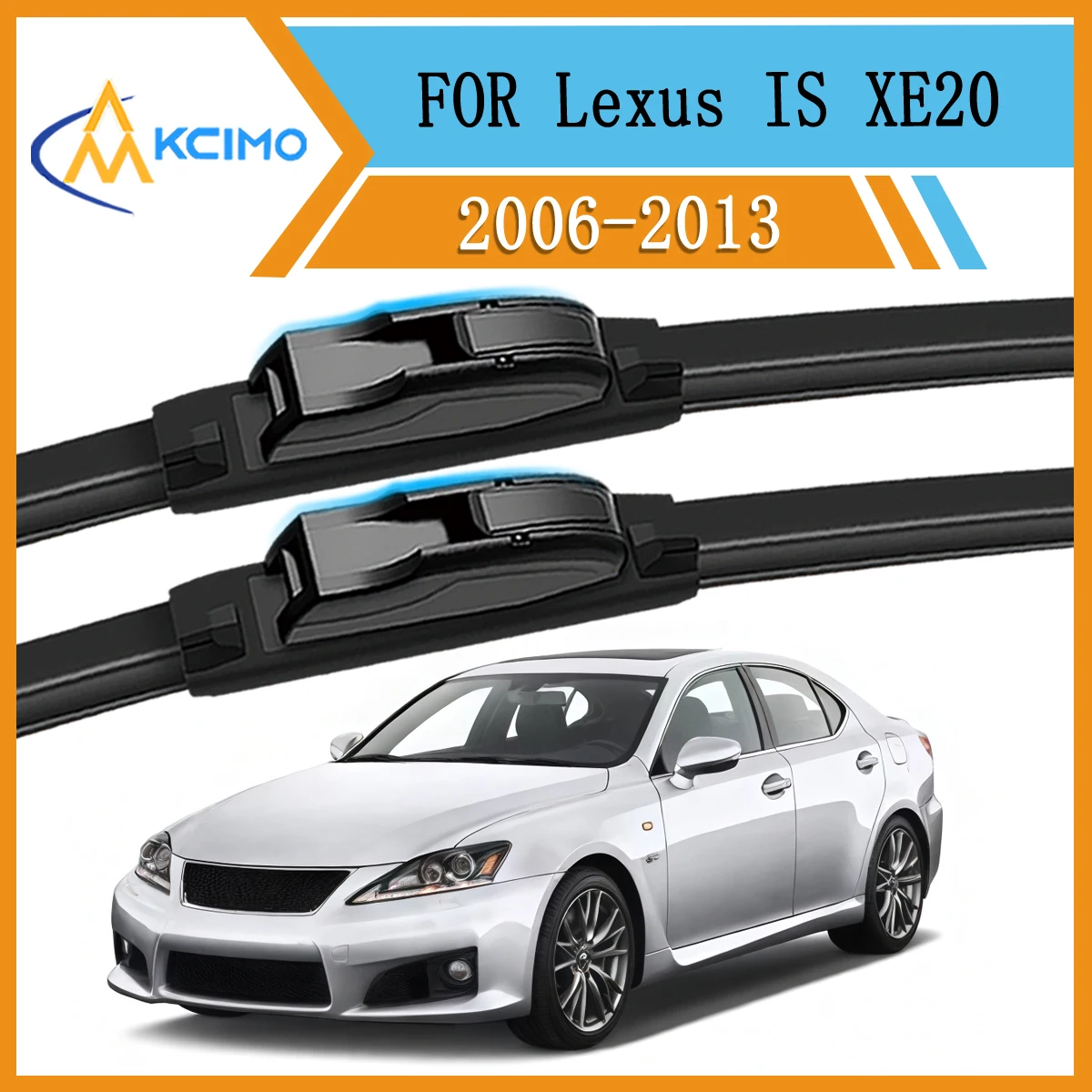 

All-Season Wiper Blades For Lexus IS XE20 2006-2013 Superior Weatherproof Windshield Wipers Replacement OE Exact Fit