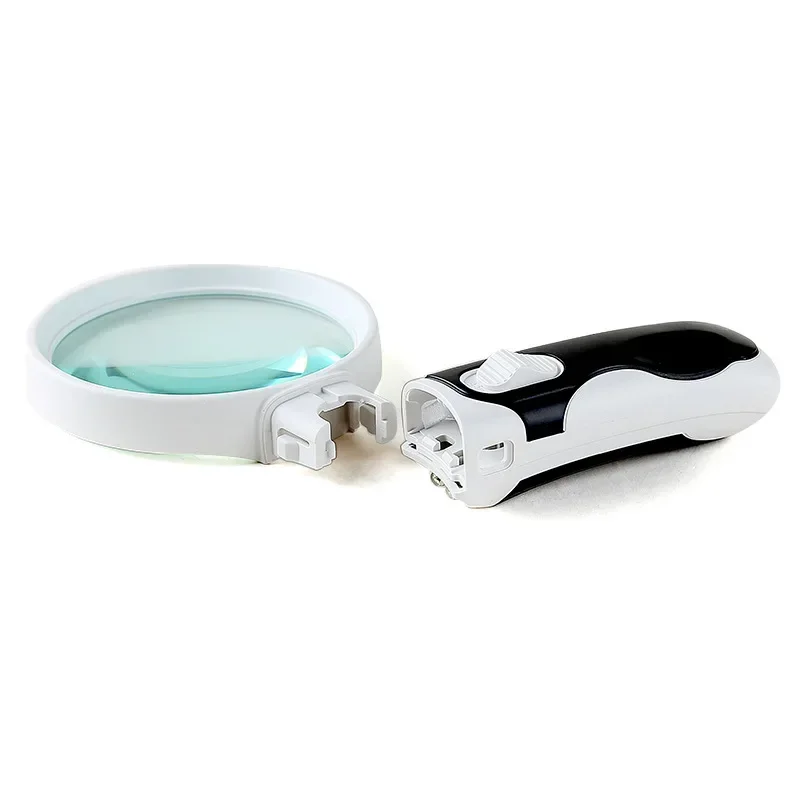 Imagem -04 - Lente Dupla Lupa com Luzes Led 5x Óptica Portátil Retroiluminado Lupa para Leitura Lupas