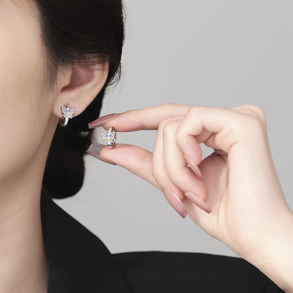 新しい 925 スターリングシルバー 5A ジルコンイヤリング女性のための絶妙なガールフレンド結婚式婚約ジュエリー寛大なファッションギフト