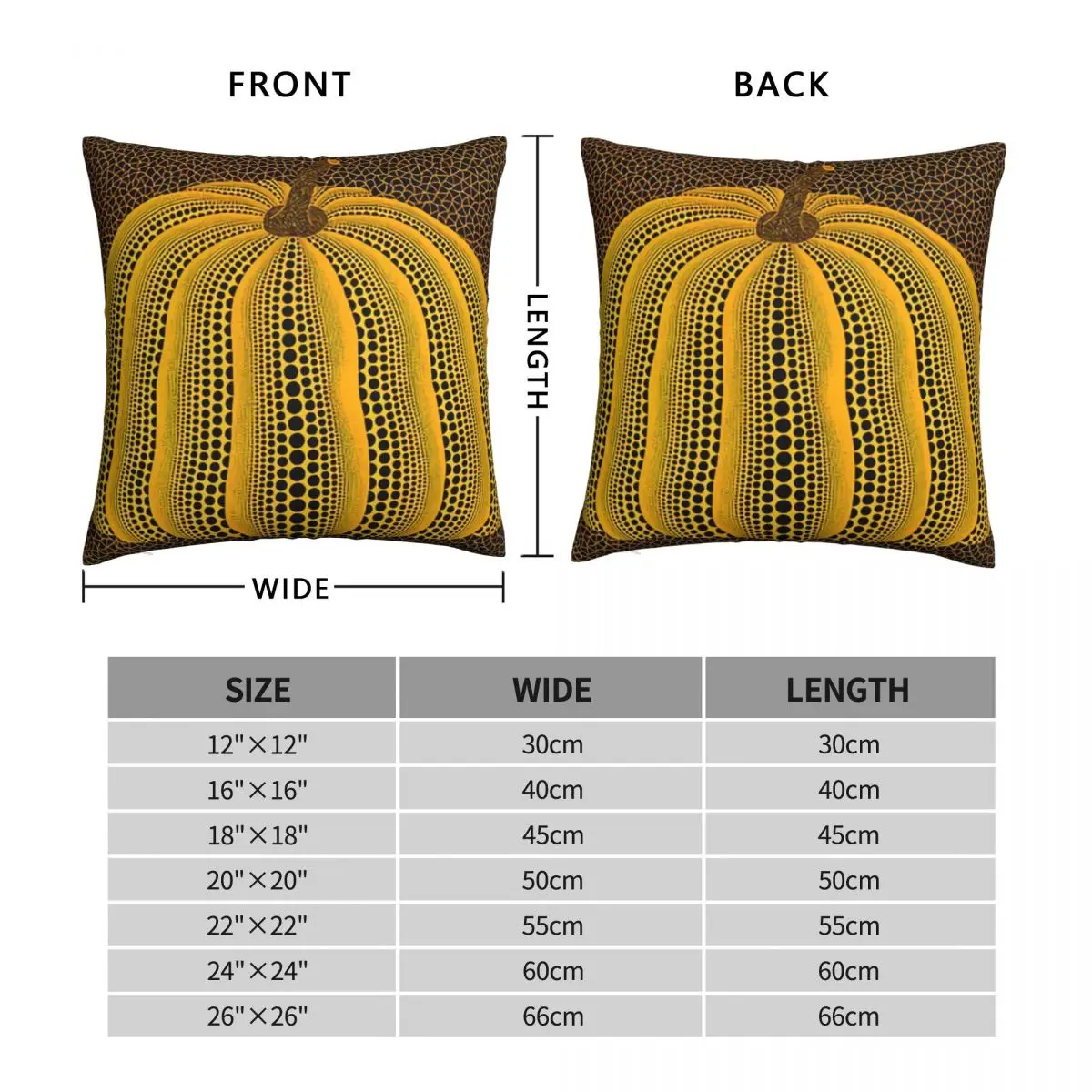 Yayoi Kusama Pillowcase Polyester Linen Velvet Creative Zip Decorative Throw Pillow Case Sofa Seater Cushion Case Wholesale