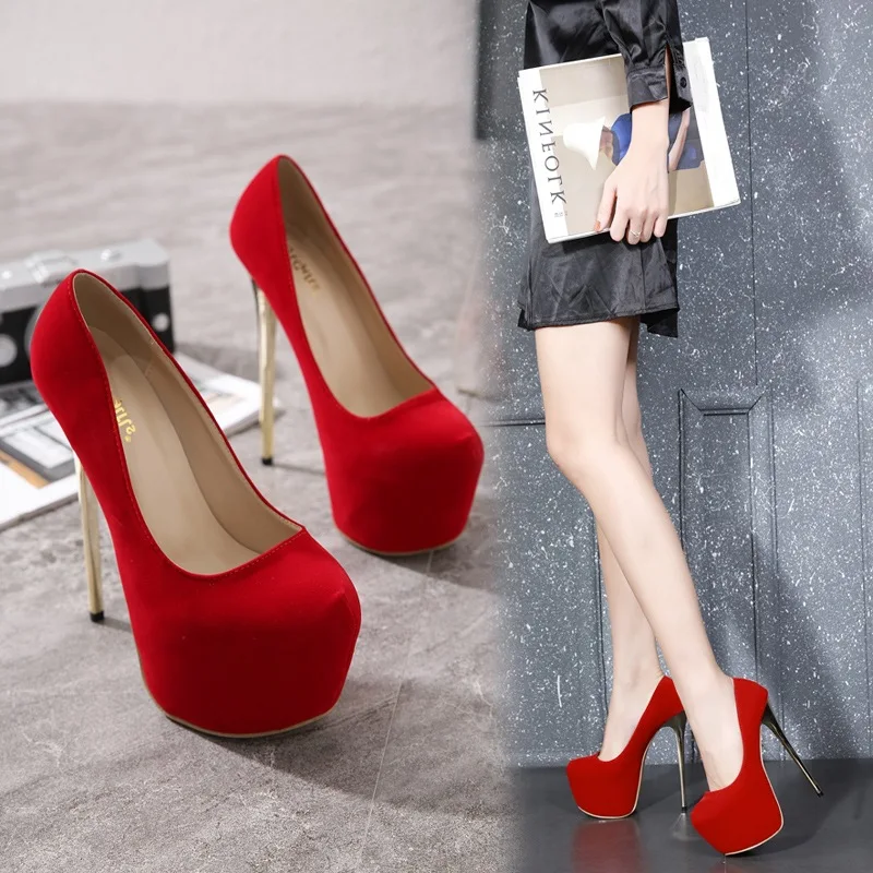 2021Fetish high heels shoes platform stiletto heels 16cm  women\'s shoes female elegant pumps shoes patent leather nightclub er54