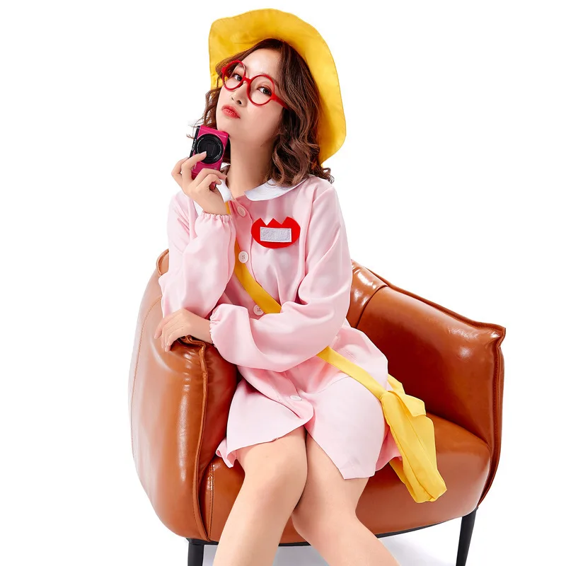 Adult Women Nurse Nursery Governess JK Japanese Kindergarten School Uniform Shirt Dress Hat Halloween Cosplay Costumes Outfit