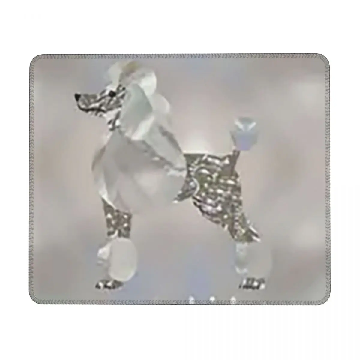 Alfombrilla de ratón de lujo con perlas y abulón, caniche, perro, Pudel, Caniche, teclado de ordenador, alfombrilla para ratón, alfombrilla de escritorio para PC, alfombrillas para mesa de oficina