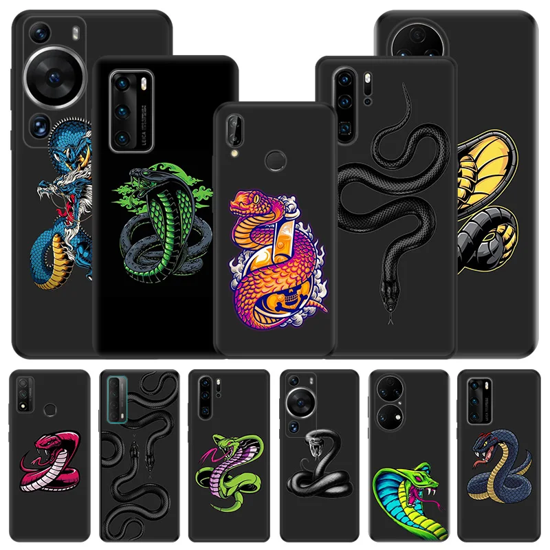 Phone Case For Motorola G200 One Fusion G30 G31 Huawei P20 P30 P40 P-Smart iphone6 Color Snake Cobra Python Matte Soft Cover