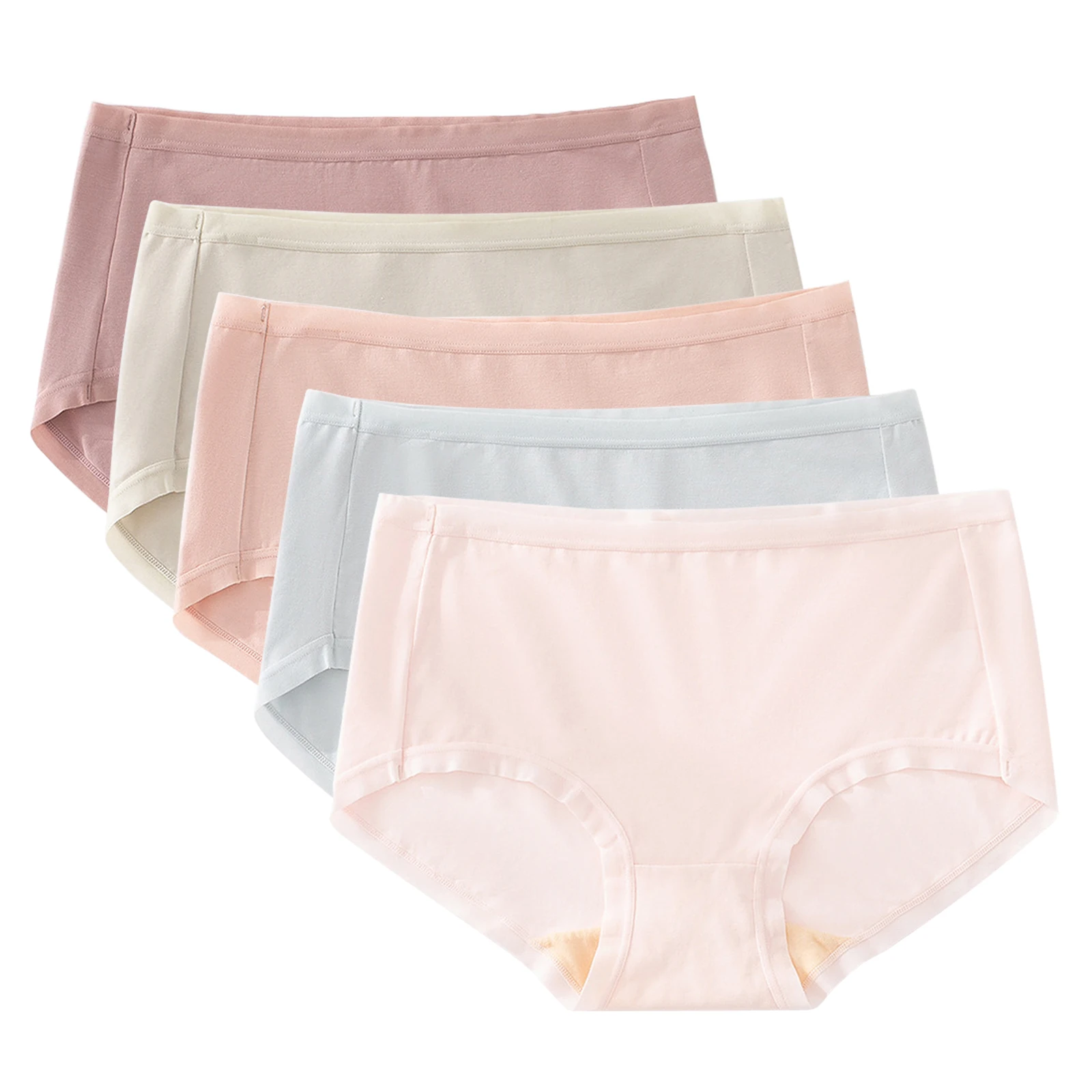 

5pcs/Set Women's Cotton Panties Lady Comfort Breathable Underpant Soft Underwear Multipack Comfy Girl Briefs