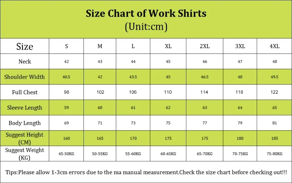 Hi Vis Shirt for Men Long Sleeve Cotton Work Shirt Pockets Safety Reflective Working Shirt High Visibility Workwear