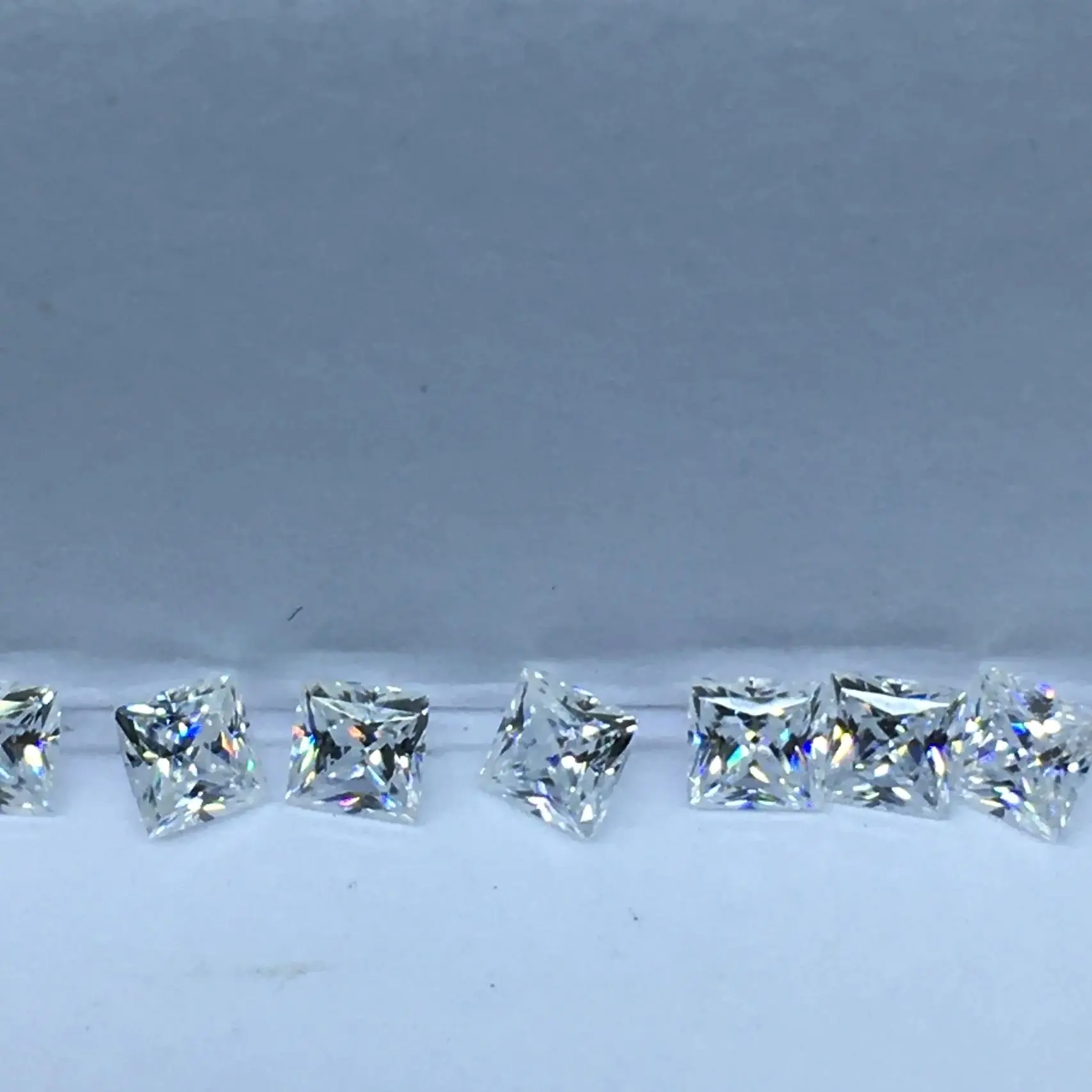 1.5x1.5-4x4mm Mini Sizes 10PCS White Princess Cut Moissanite D VVS1 Pass Diamond Tester Pen II for DIY Jewelry Making