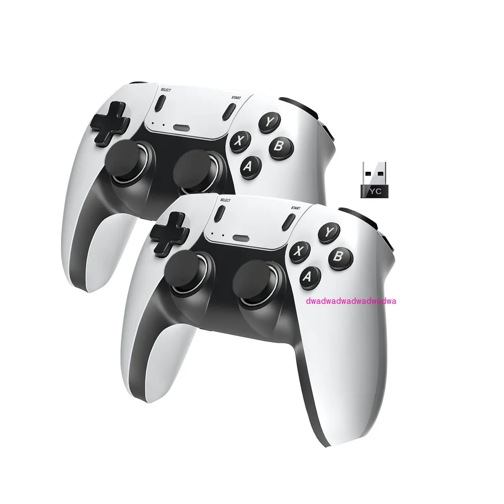 079B doubles 2.4G wireless gamepad, one to two YC receiver, motor-free game M8 box is specially equipped
