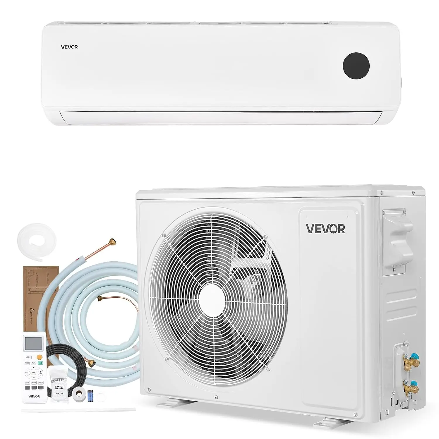 Mini Split Air Conditioner, 18,000 BTU AC / 18,400 BTU Heat, 230V 19 SEER2 High Efficiency Energy Saving, Quiet, Custom