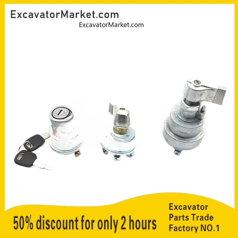 Excavator For Caterpillar cat e200b 330 329 320 312 Main power switch 3-wire/5-wire ignition switch electric lock