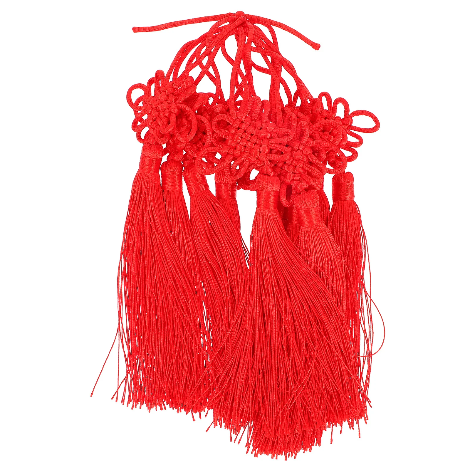 10 шт., подвески в виде китайских узлов, красные кисточки для дверей, окон, настенные подвески, товары для весеннего фестиваля, праздника