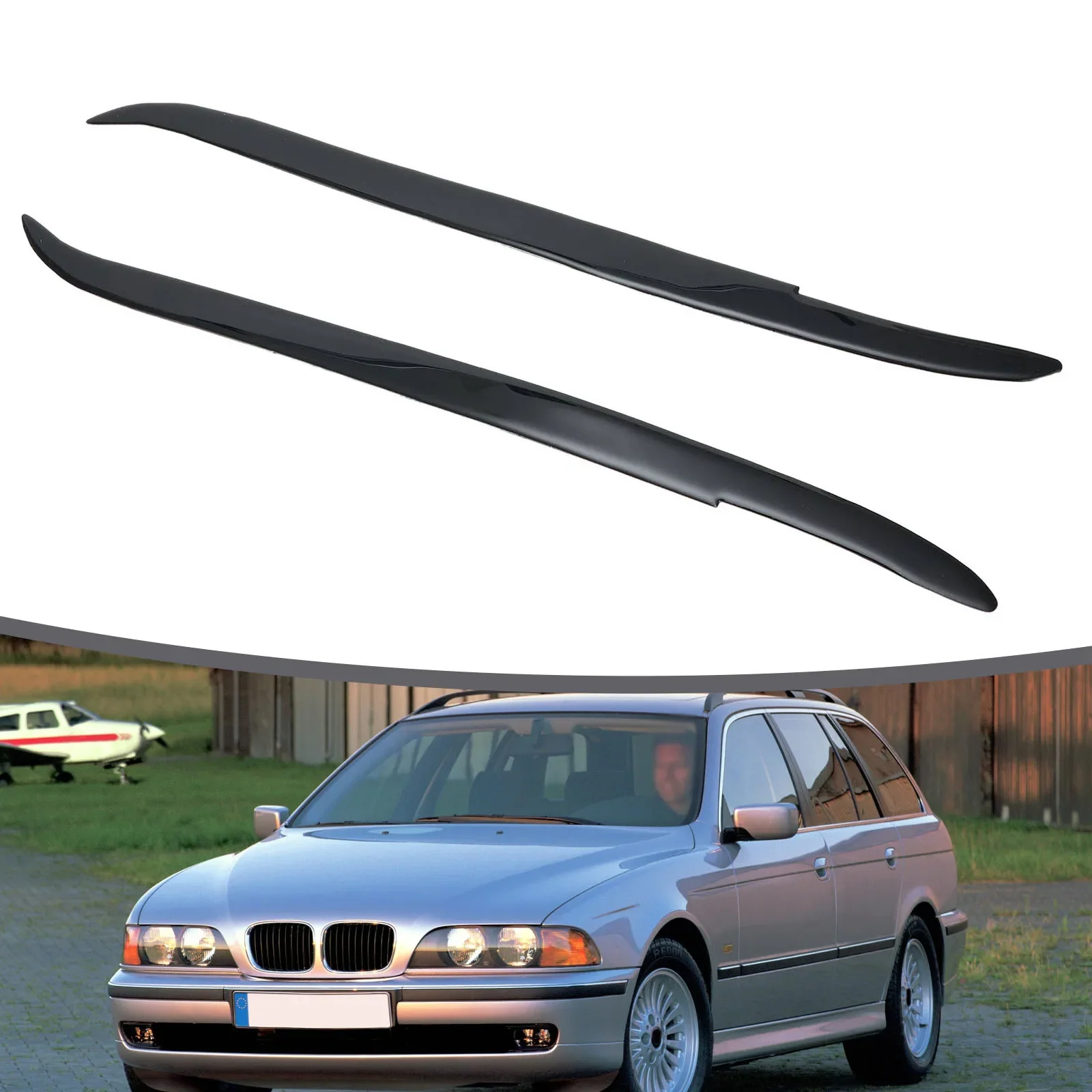 

Car Headlight Eyelid Eyebrow Trim For BMW 5 Series E39 1997-2003 Car Headlight Eyebrows Eyelids Exterior Decoration Plastic
