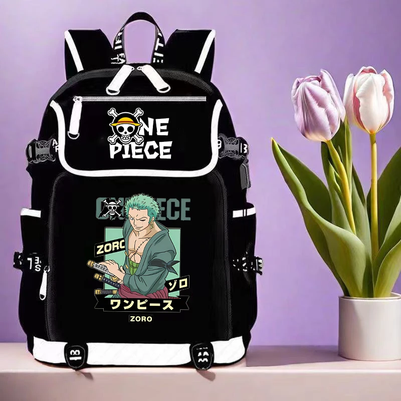 One Piece New Schoolbag Luffy Zoro Anime Kids Backpack Multifunctional Computer Knapsack Large Capacity Portable Backpacks Gift
