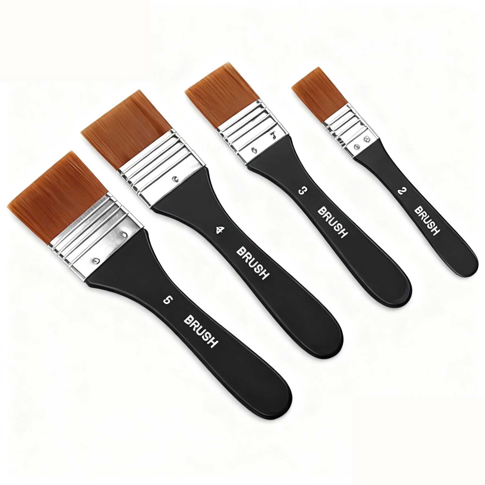 

Профессиональная плоская широкая кисть, гладкая краска для стен, мебели и поделок, прочная деревянная ручка, противоскользящая де