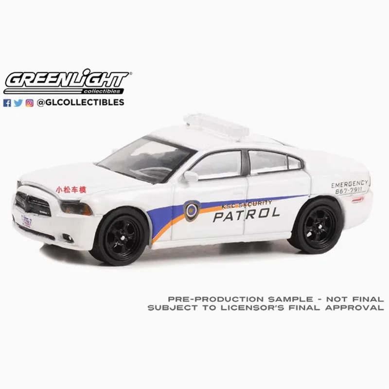 Greenlight 1:64 Scale 2014 Dodge Charger KSC Security Patrol Vehicle Alloy Model Car Classics Adult Souvenir Gift Static Display