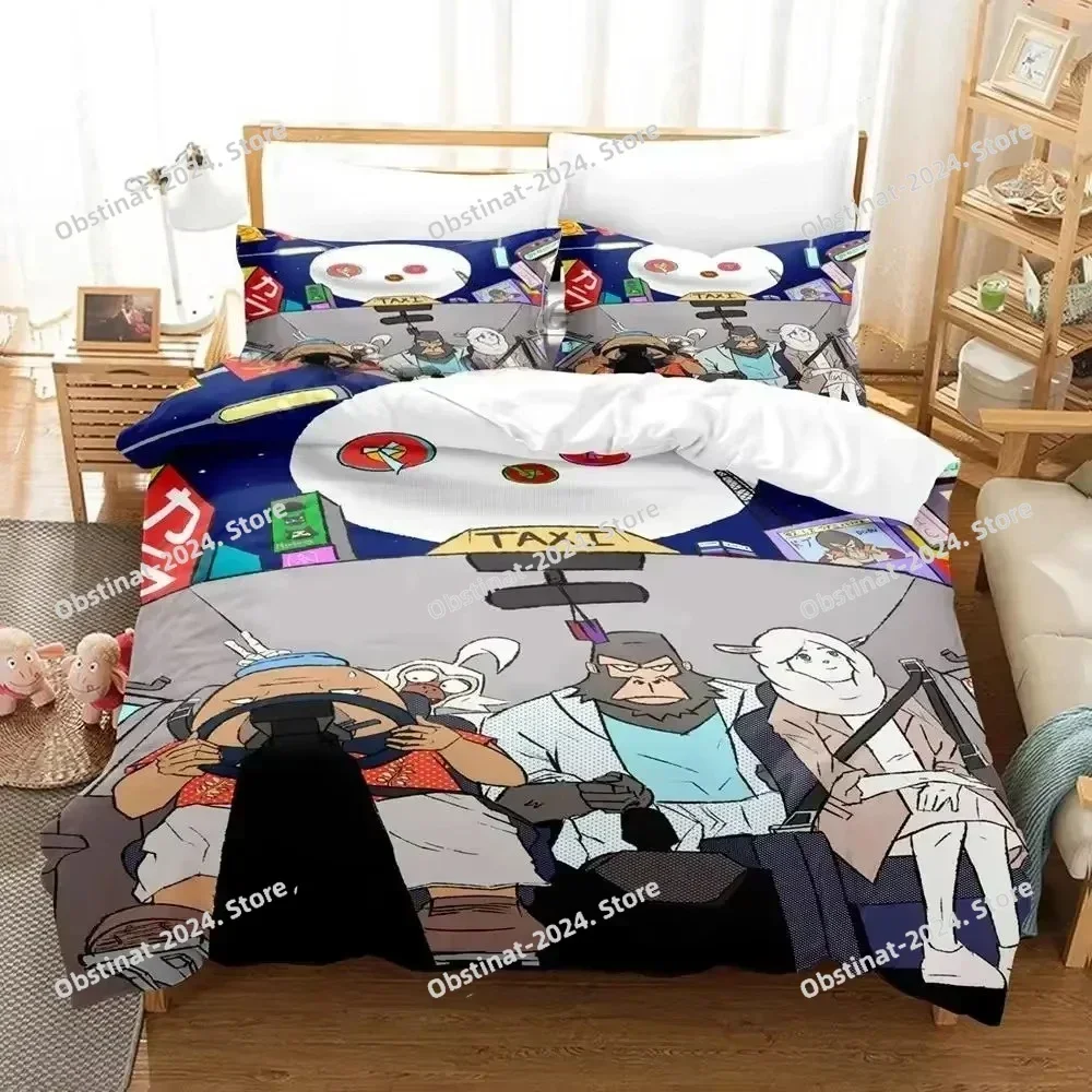 New 3D Anime Odd Taxi Bedding Set Printed single Comforter Quilt Bed Cover Duvet Cover Pillow Case 3 Pieces Sets Kids Adult Size