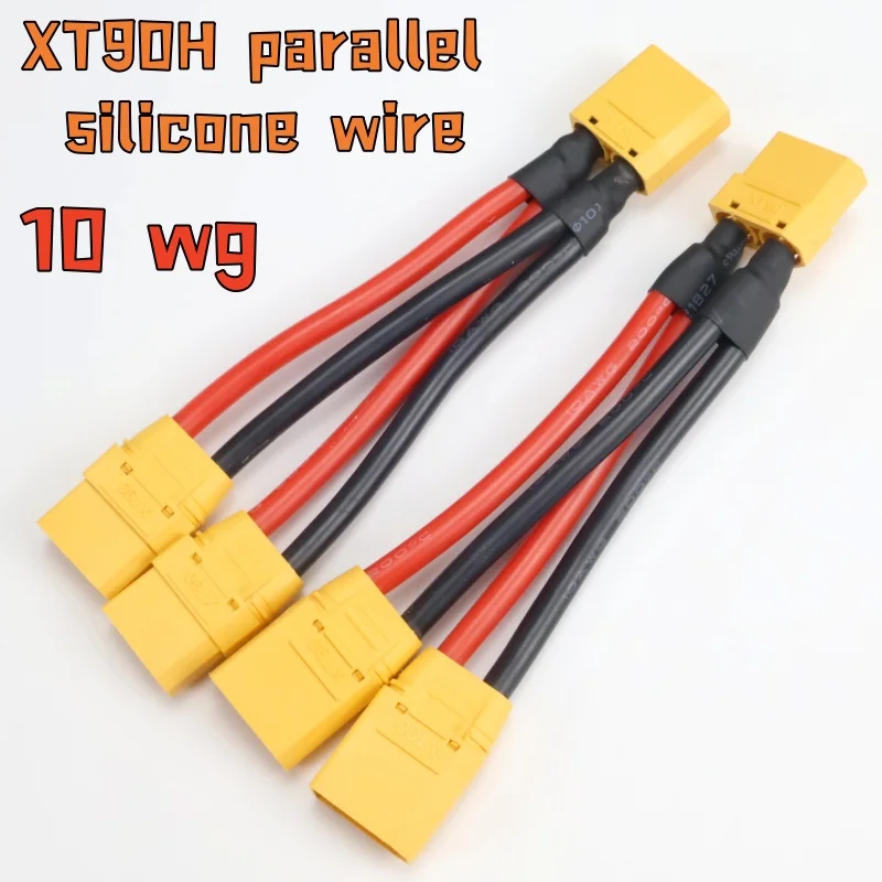 XT90 3-Wege-Y-Splitter, paralleler Batterieanschluss, männlich/weiblich, Kabel, Dual-Verlängerung, 10 AWG, Silikondraht für Batterieladegerät, Motor – Detail 1