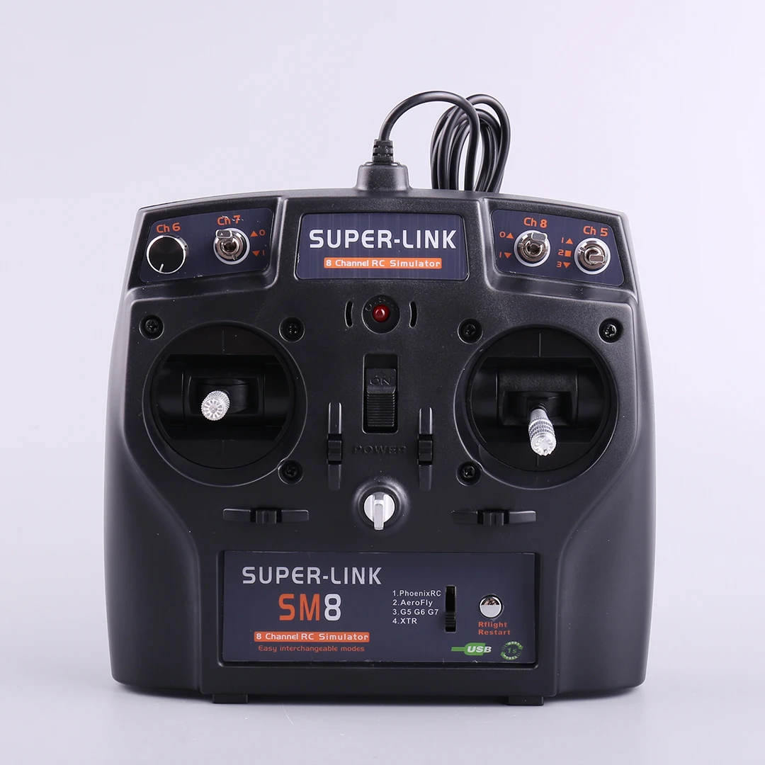 SuperLink SM8 8CH RC Simulator Controller for PhoenixRC Realflight FPVFreeRider Liftoff Airplane FPV Racing