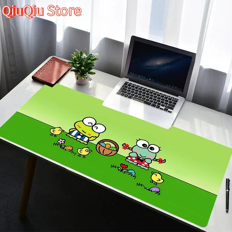 

Cartoon Little Frog Leather Mouse Pad Anime Keyboard Pad Kero Kero Keroppi Student Green Eye Protection Writing Pad Picnic Mat