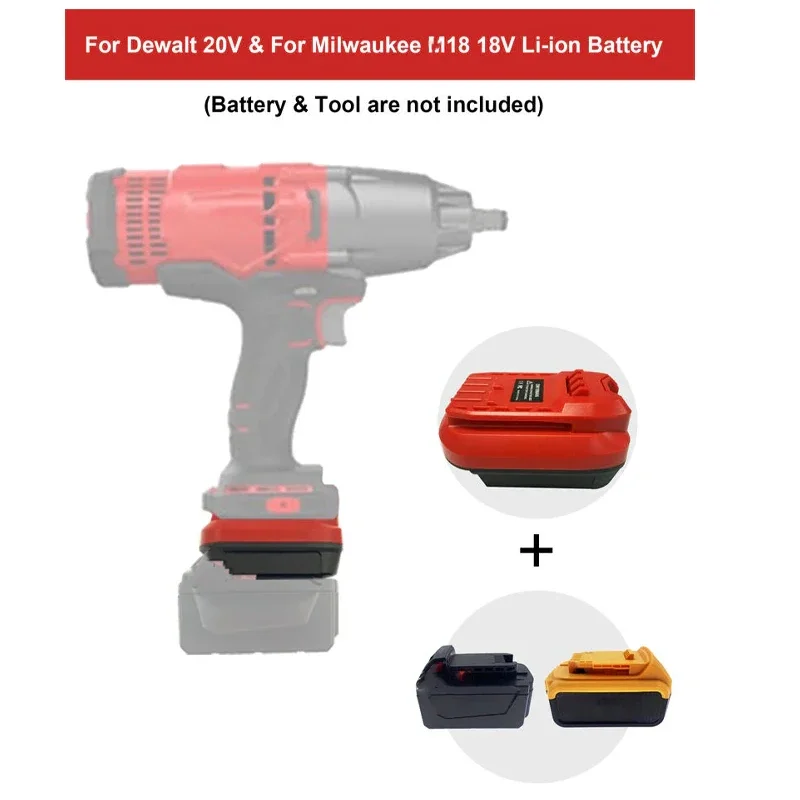 Battery Convert Adapter For Dewalt 18V / For Milwaukee M-18 Lithium Battery Converted For Craftsman lithium battery Machine