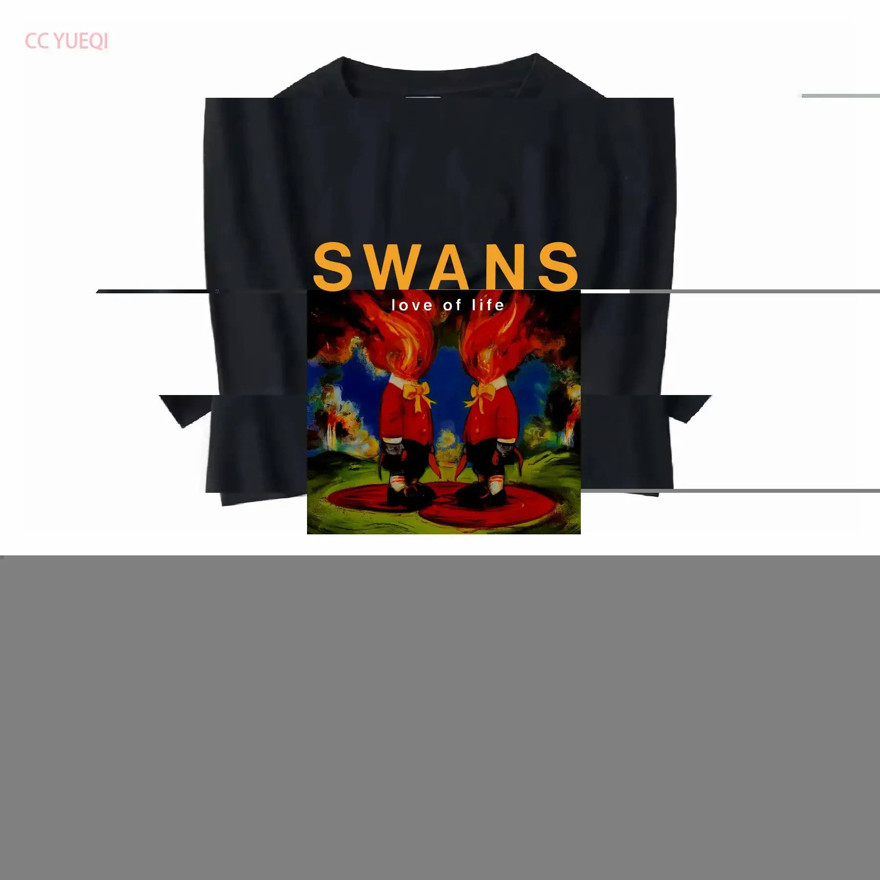 Remake Swans Rock Band Love Of Life T Shirt TE2611 vintage Washed Stretched fashion Comfortable graphic Soft Breathable