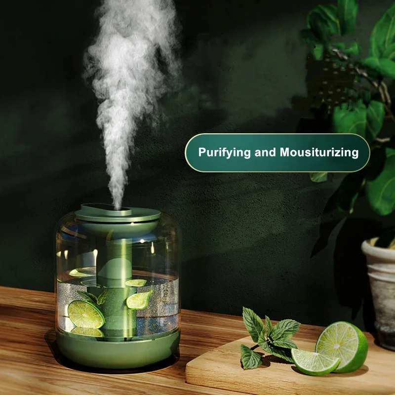 1L Wireless Air Humidifier Cool Mist Maker USB Water Diffuser ไฟ LED