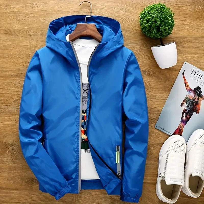 

Men's Jacket Fashionable Sunscreen Breathable Quick Drying Zipper Windbreaker Sportswear Daily Outdoor Leisure Casacas Mujer Men