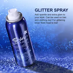 Body Glitter Highlighter Spray for Hair and Body 60ml Hair Body Sparkle Spray for Nightclub Parties Evening Party Prom Dresses