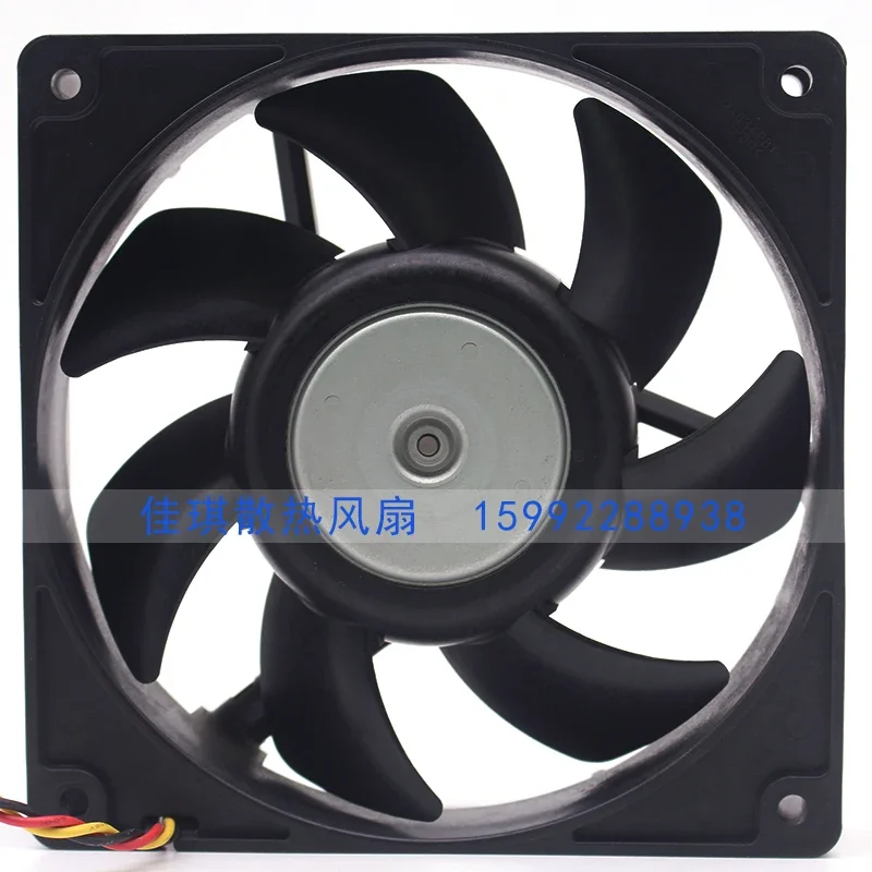 Sanyo Denki 9G1224G4D04 DC 24V 0.47A 120x120x25mm 3-Wire Server Cooling Fan