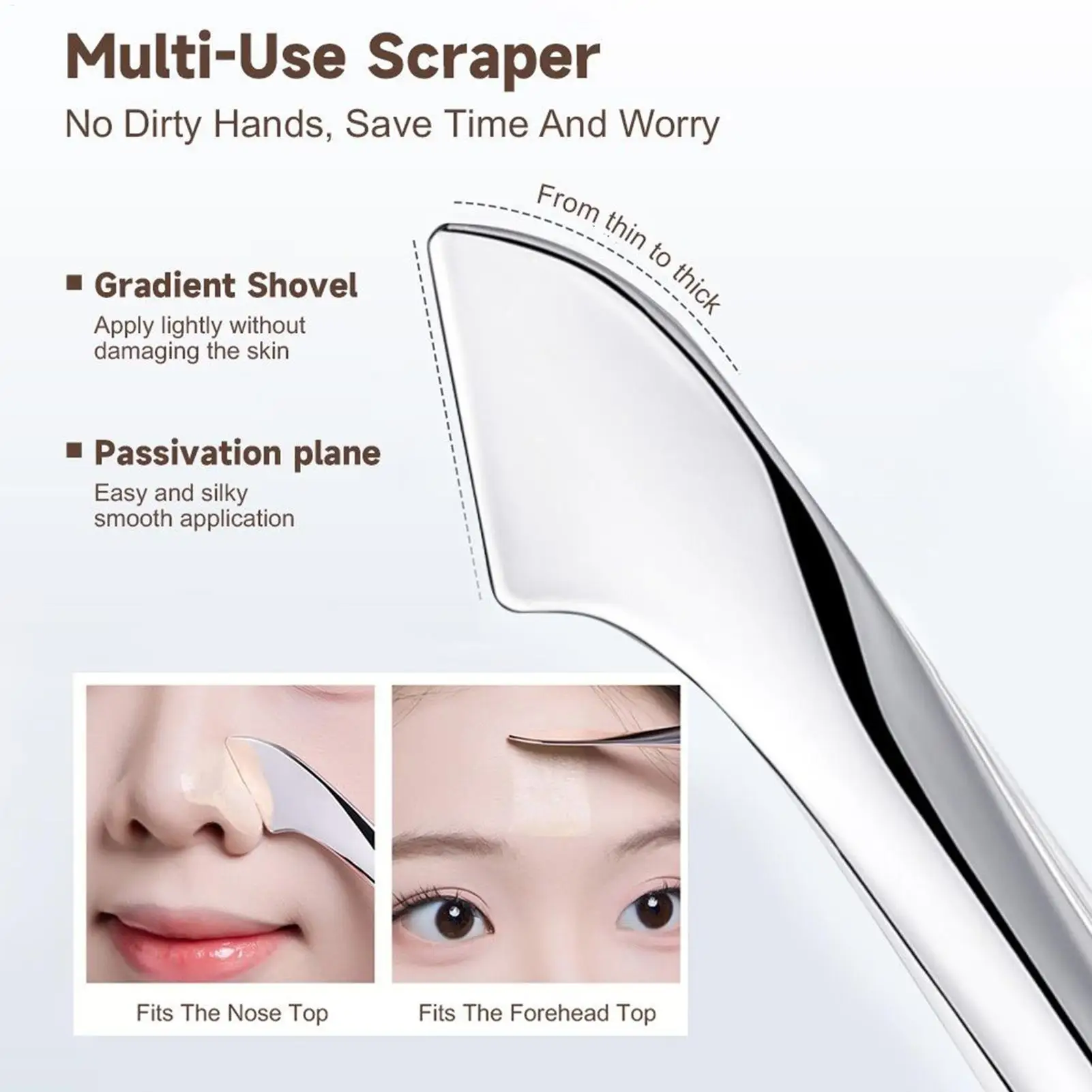 Flat Foundation Brush multifunctional Wet Dry Use Concealer brush Liquid Foundation Brush for Blending Liquid Cream Teens Girl