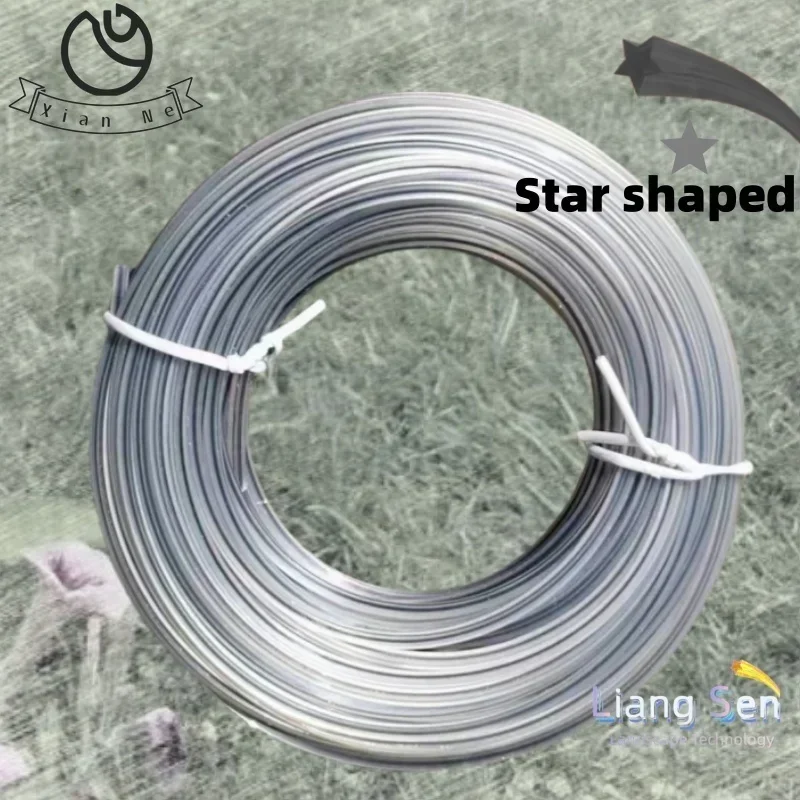 15 m * 2/2,4/2,7/3,0/3,3mm Nylon Gras Trimmer Linie Pinsel Cutter Kopf Strimmer sternförmigen Seil Mähen Draht Rasenmäher Zubehör