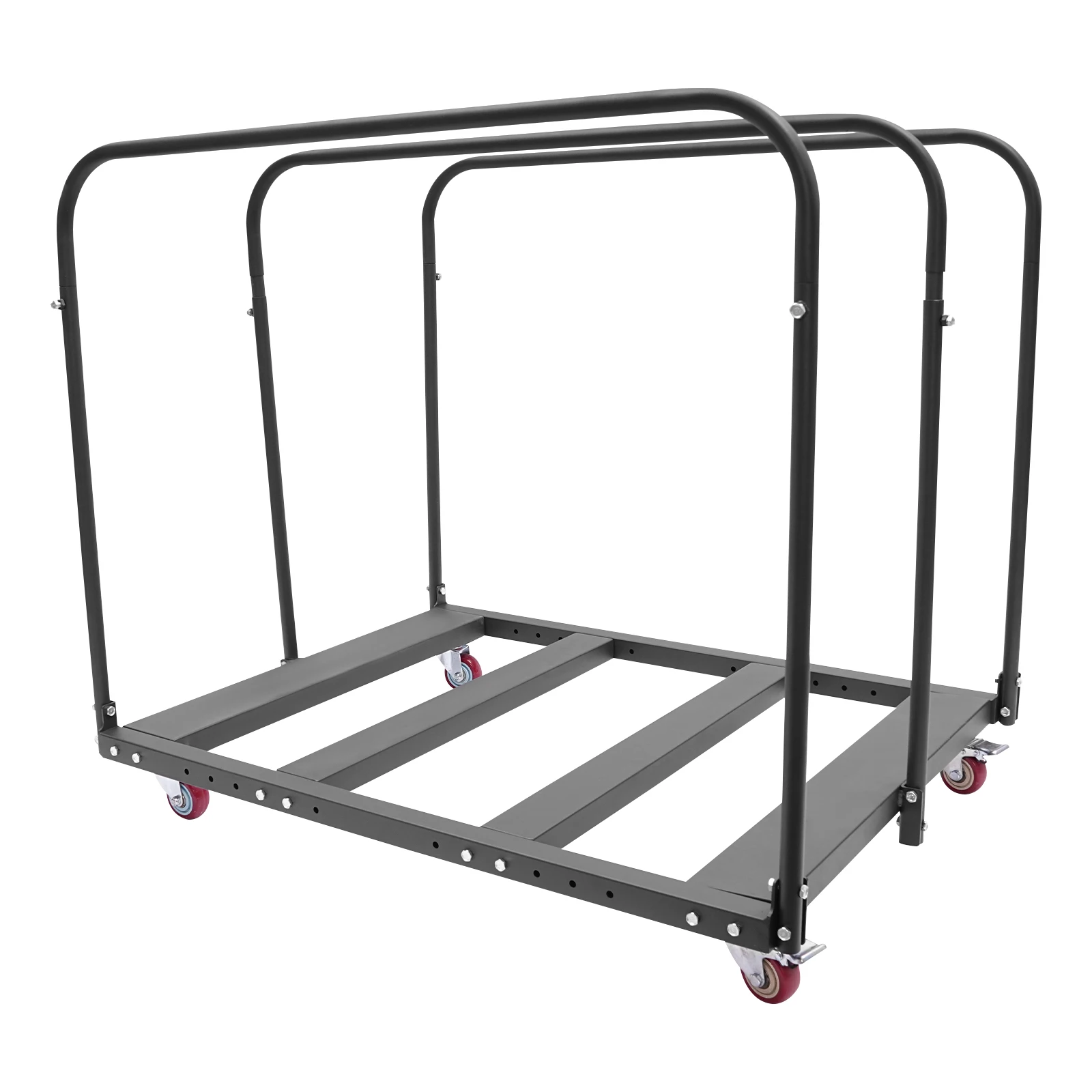 Folding Table Cart Rectangular Table Trolleys Platform Trucks 115*85*99cm Handling Tools Simple Installation Adjustable Spacing