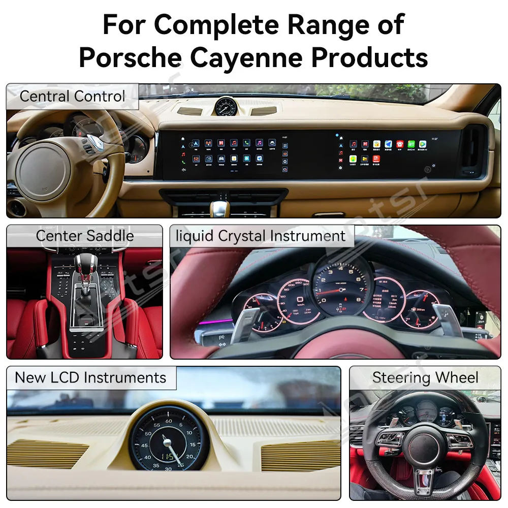 A complete set of Upgrade 2024 new screen For Porsche Cayenne 2010 - 2017 Car Radio   Auto Stereo GPS Co-pilot Multimedia Head