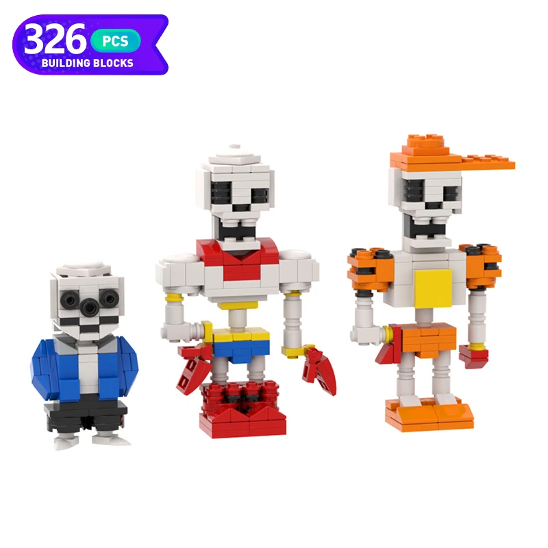 MOC Game Series Sansed And Papyrus Action Figure Drunk Bun Building Blocks Assembly Model Creative Brick Toy Holiday Gift