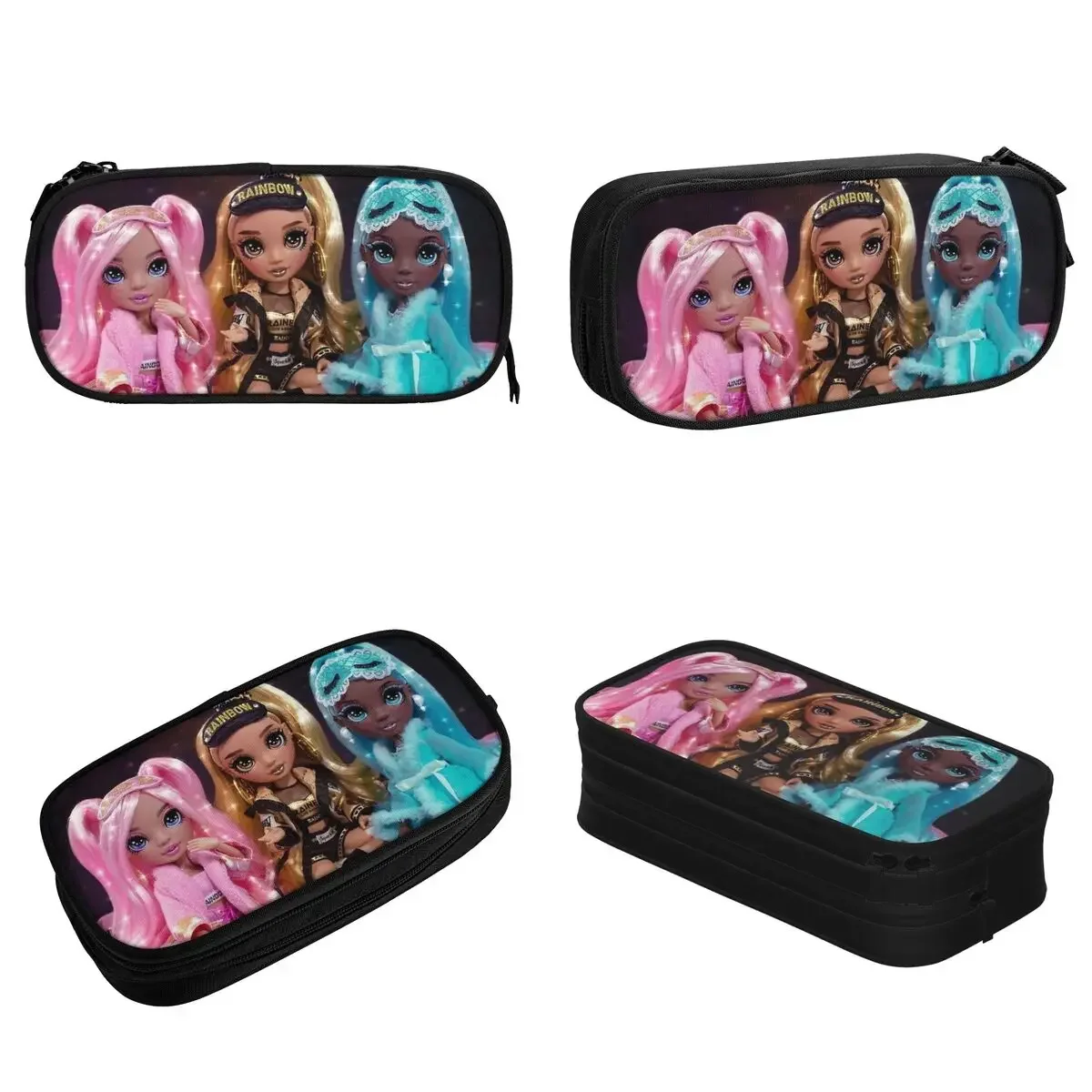 Rainbow High Slumber Party Dolls Pencil Case Classic Pen Box Bags Student Large Storage School Supplies Gifts Pencilcases