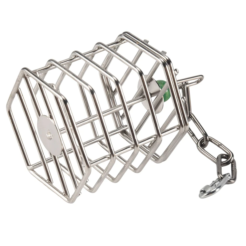 

【Popular】Pet Bird Parrot Squirrel Bold Stainless Steel Food Hanging Cage Foraging Toys Macaw Cockatoo Hunt Feeder Entertainment