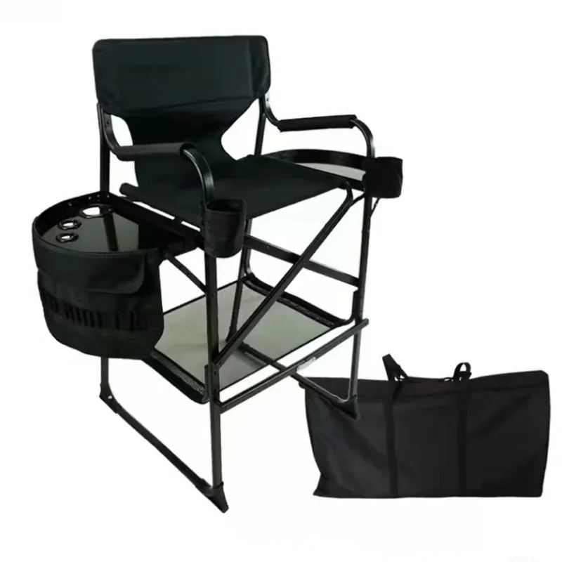 Portable Makeup and Hairstylist Chair - Storage Cart Swivel Stool Adjustable Seat Height With Carry Bag for Beauty Salon