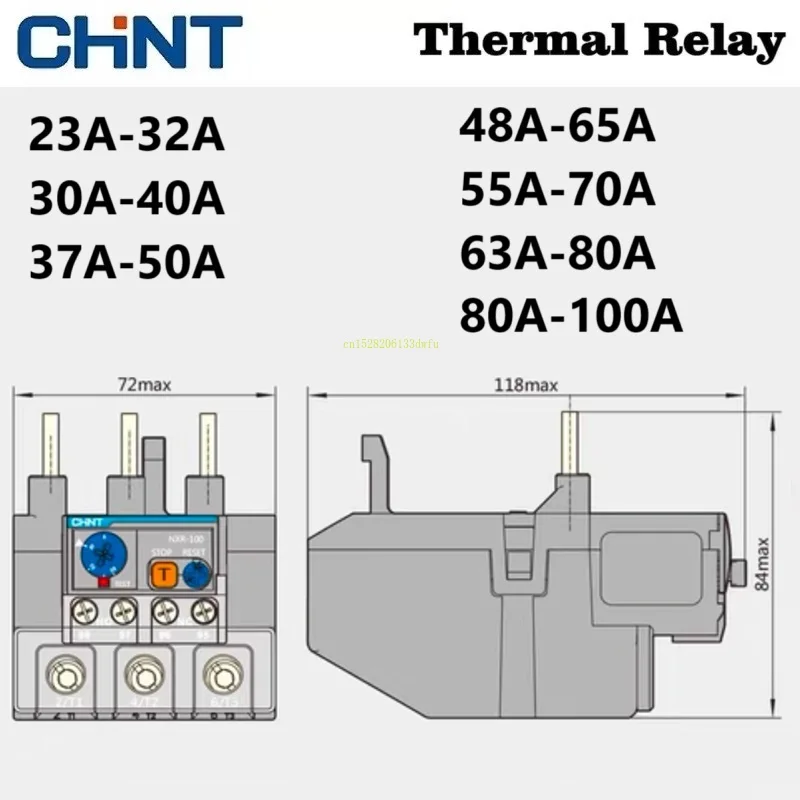 Original Genuine CHINT NXR-100 32A 40A 50A 65A 70A 80A 100A Thermal Overload Relay NXR For NXC series AC Contactor