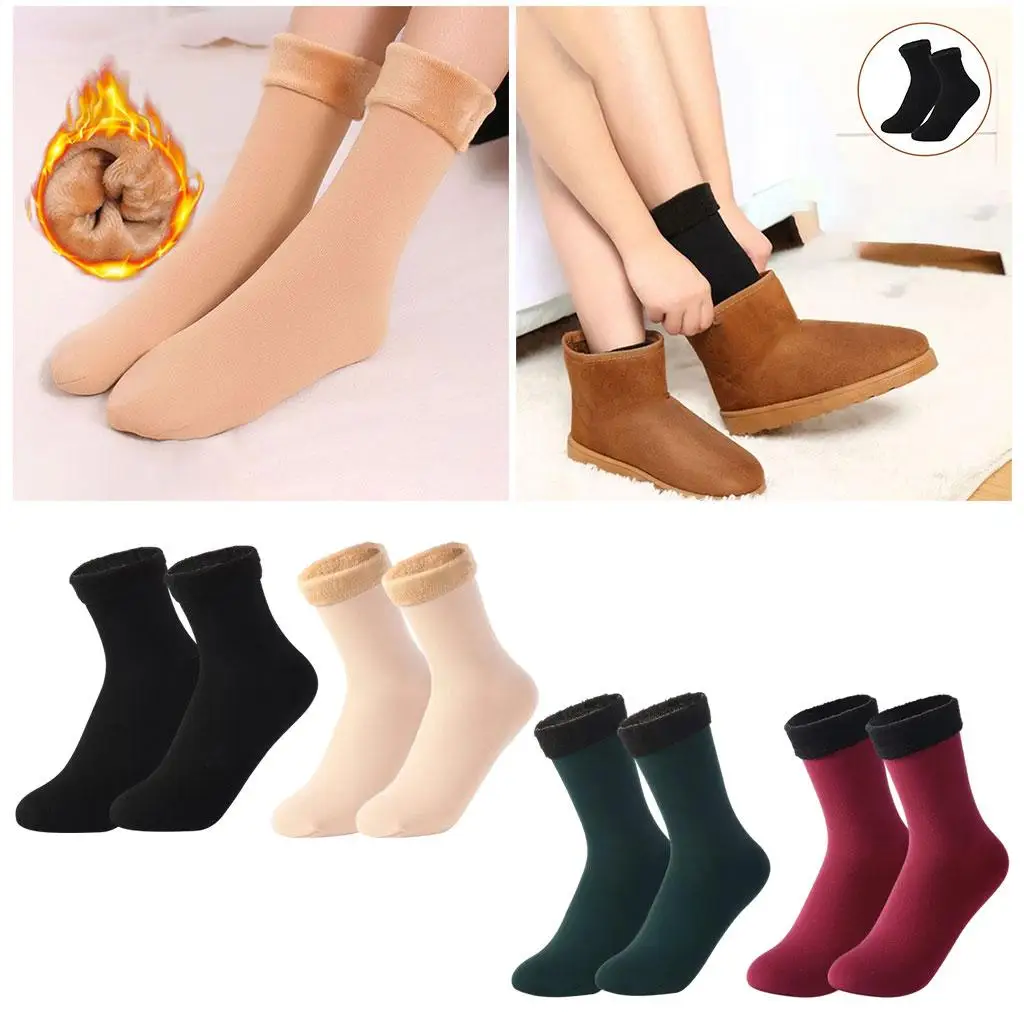 雪暖かいサーマルソックスチューブ居心地の良いソフトソックスウォーキング女性/男性大人用