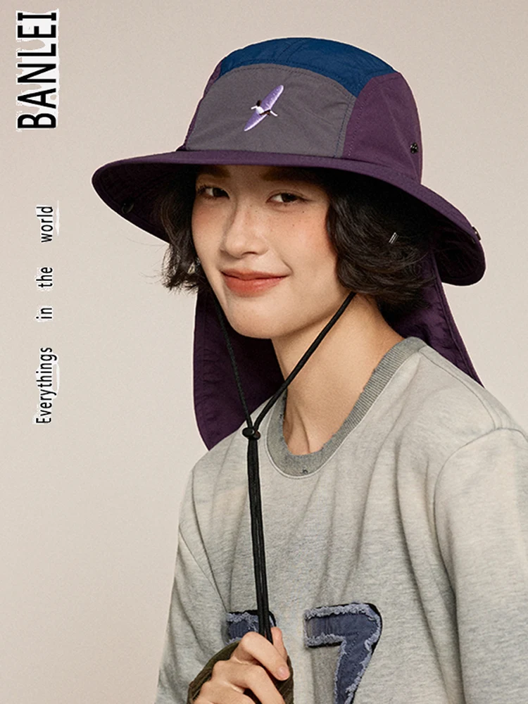 

Outdoor color matching quick-drying bucket hat men's and women's summer big-brimmed sun hat camping mountaineering hat