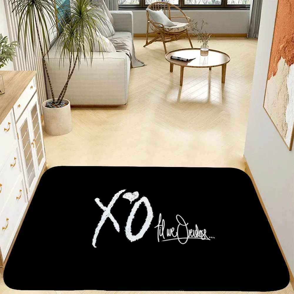 New The Weeknd XO Kawaii Washable Non-slip Kitchen Rug Cute Things Cheap Choice Carpets Living Room Decoration Kame House Anime