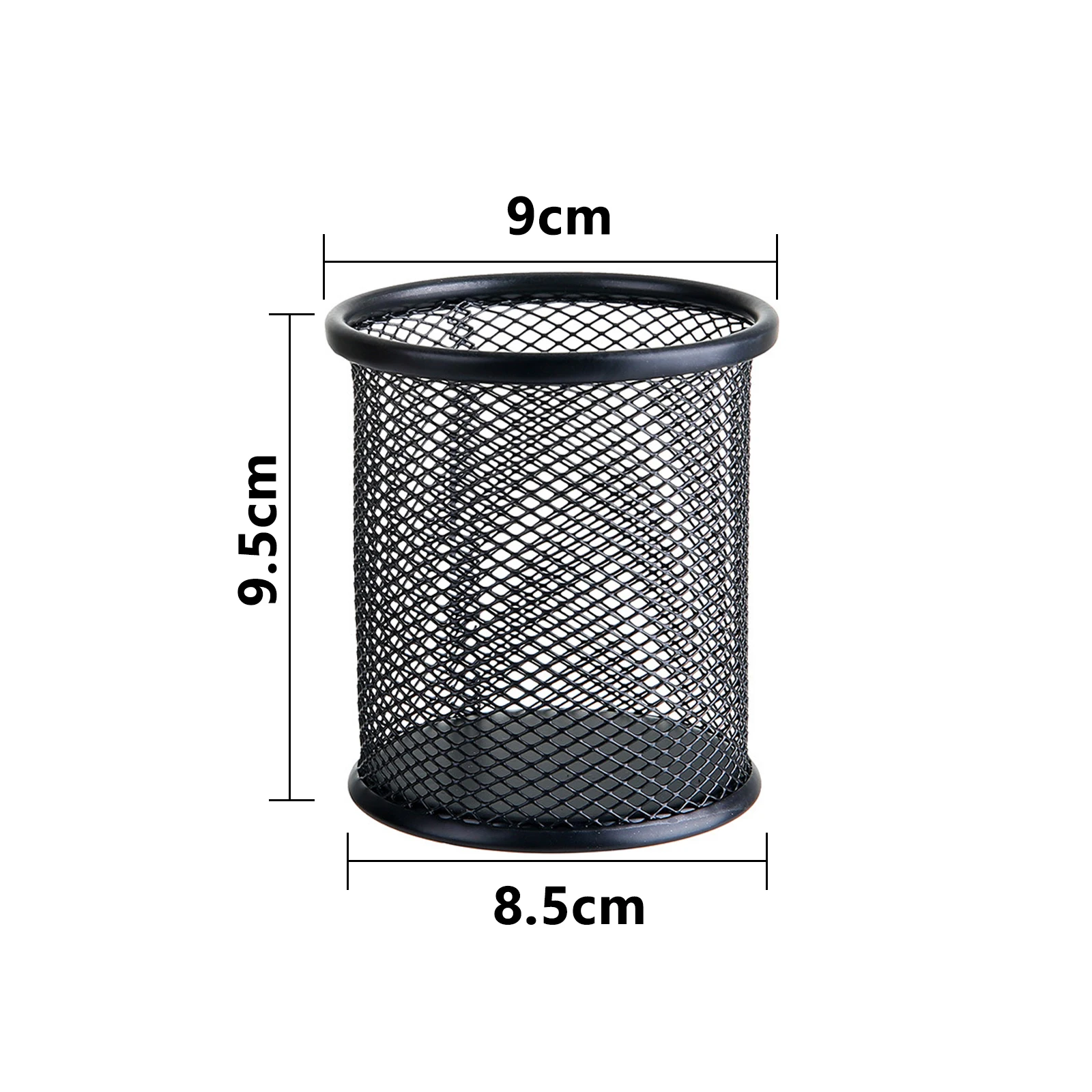 1Pc New Iron Art Hollowed Pencil Holder Office Desk Metal Mesh Square Pen Pot Cup Case Container Organiser Durable Pencil Case