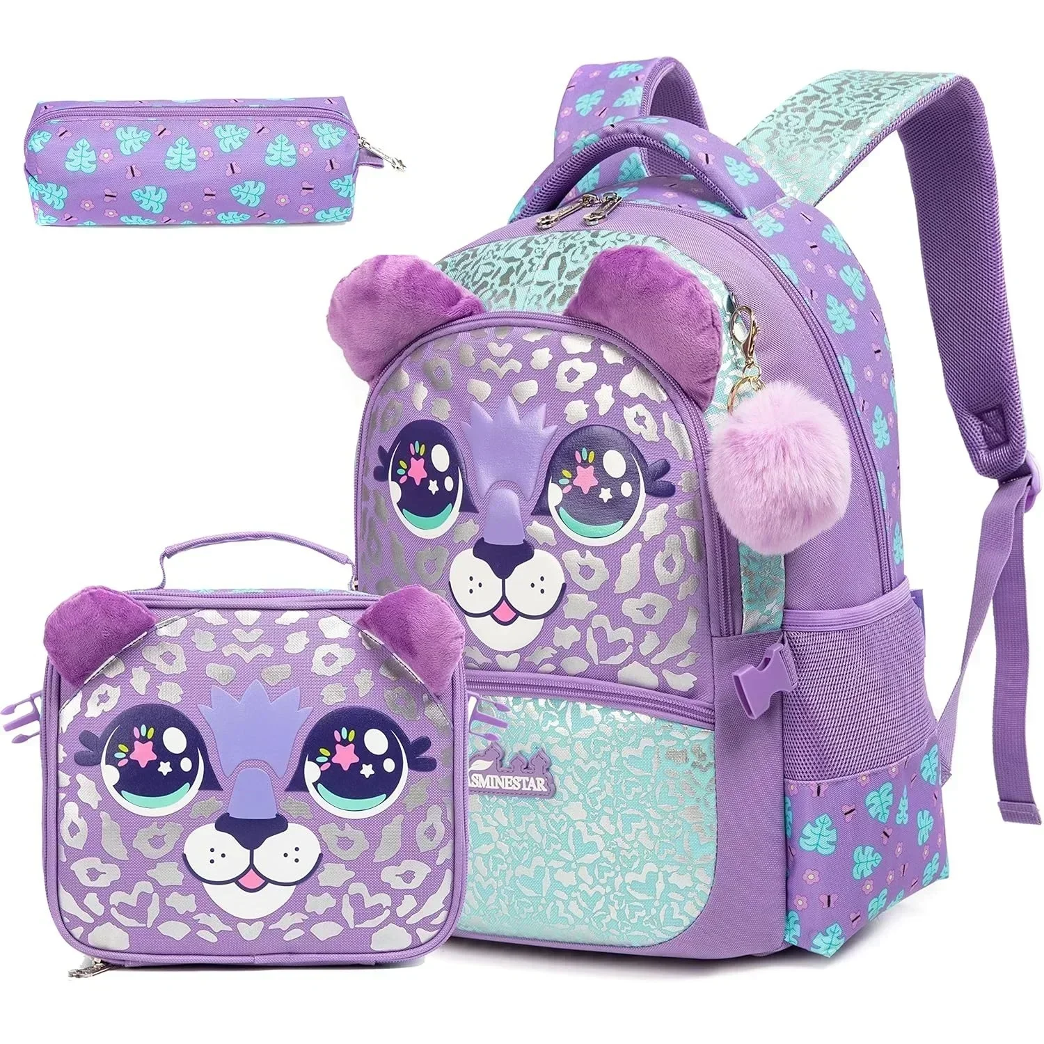 Primary School Bags for Girls Cute Backpack with Lunch Box Pencil Case Children School Backpacks Back To School Kids Bag