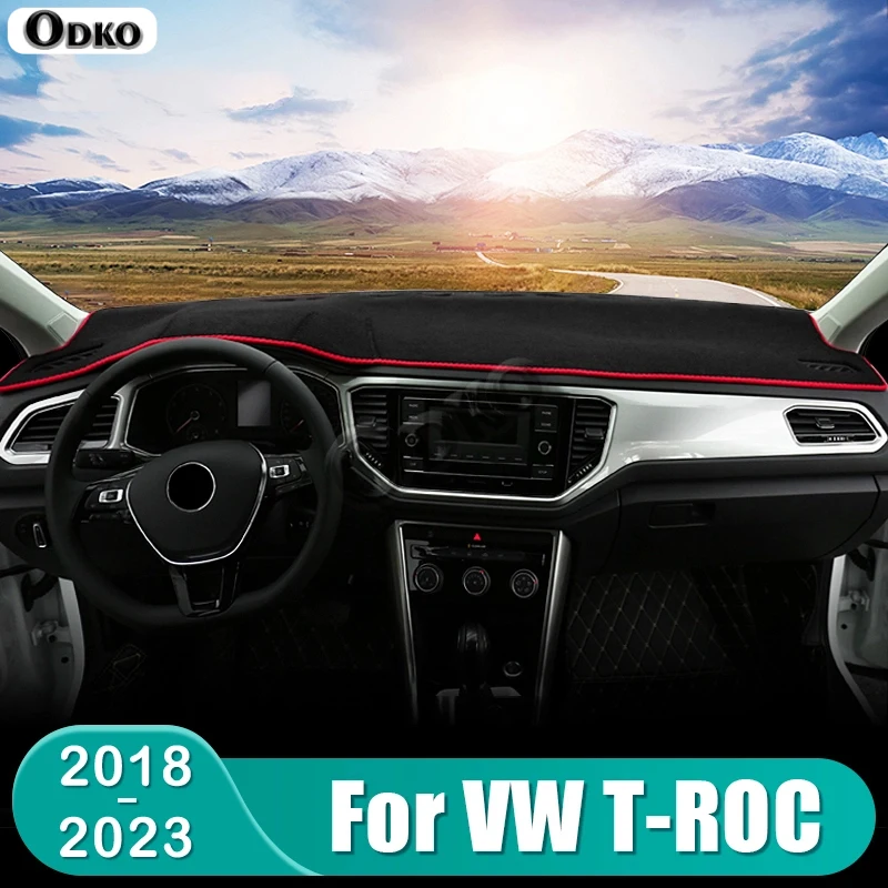 

For Volkswagen VW T-ROC TROC 2018 2019 2020 2021 2022 2023 Car Dashboard Mat Sun Shade Instrument Desk Cover Accessories