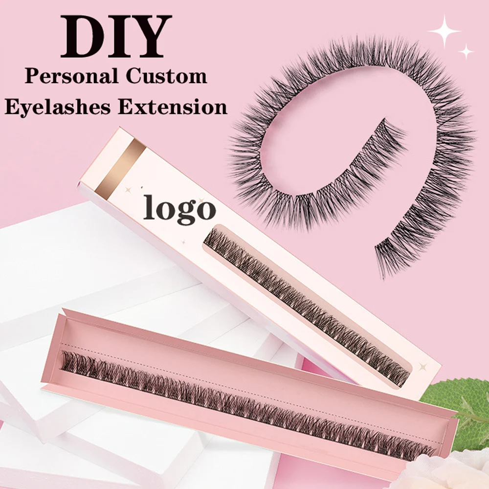 500pcs customized box with individual False eyelashes extension Grafting cosmetics makeup supplies bulk wholesale free DHL/UPS